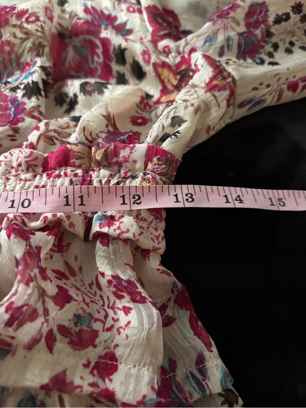 Free People Closer to the Heart Mini Dress Floral Tiered Ruffle Long Sleeve Boho - Picture 11 of 13